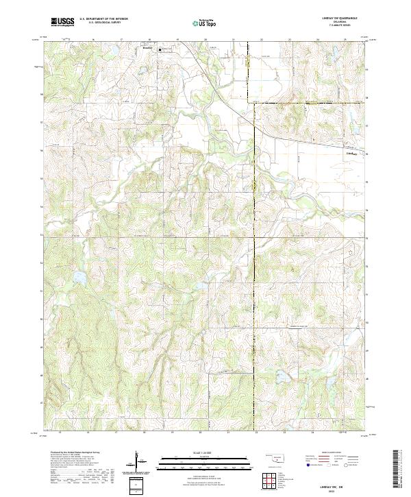 USGS Topographic Map – Lindsay SW