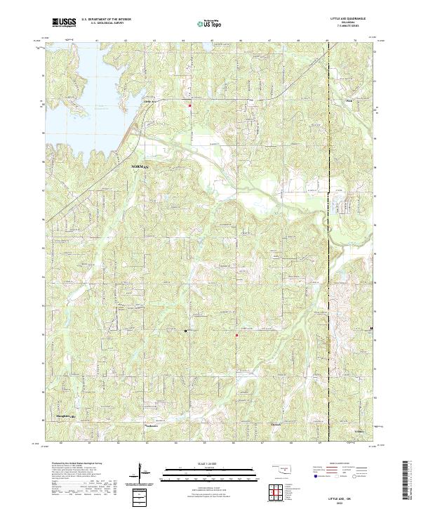 USGS Topographic Map – Little Axe