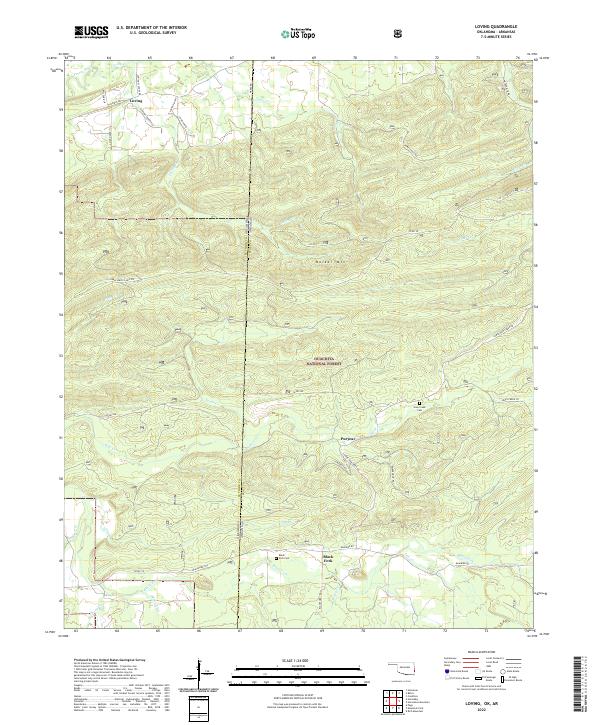 USGS Topographic Map – Loving