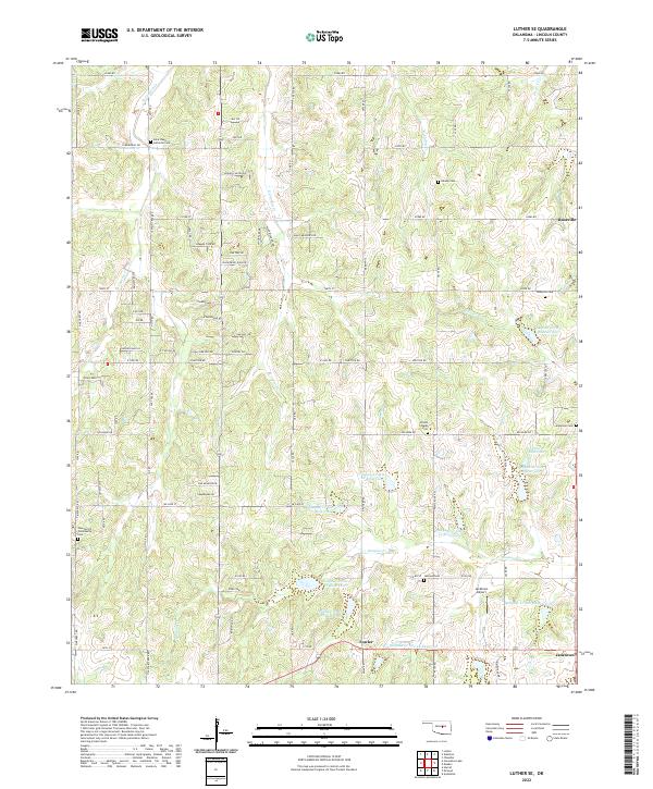 USGS Topographic Map – Luther SE