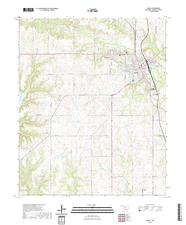 USGS Topographic Map – Madill