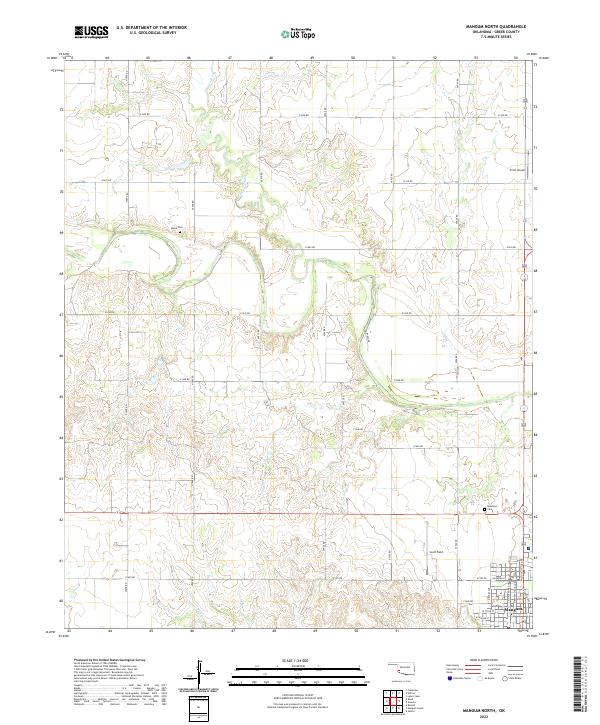 USGS Topographic Map – Mangum North