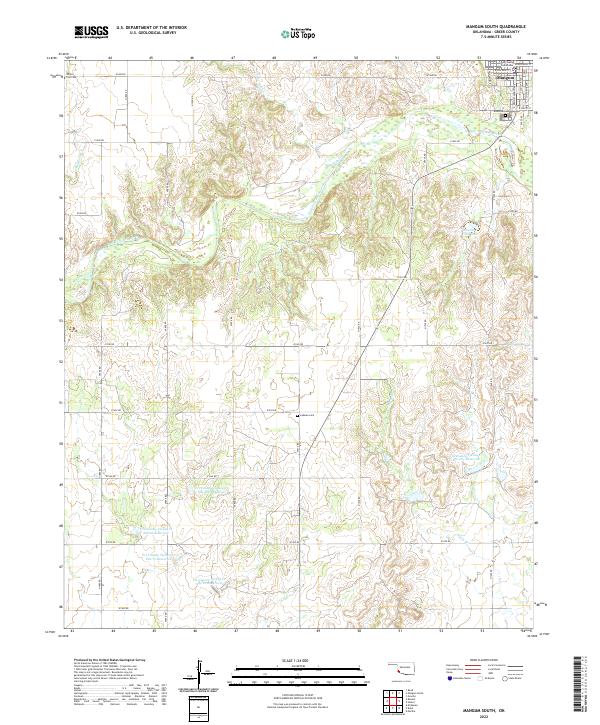 USGS Topographic Map – Mangum South