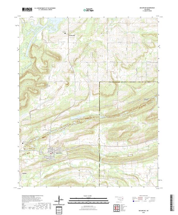 USGS Topographic Map – McCurtain