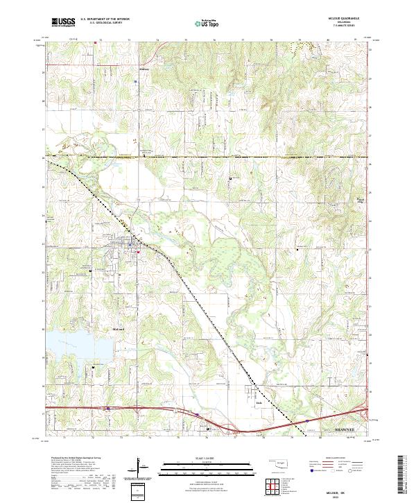 USGS Topographic Map – McLoud