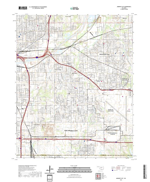 USGS Topographic Map – Midwest City