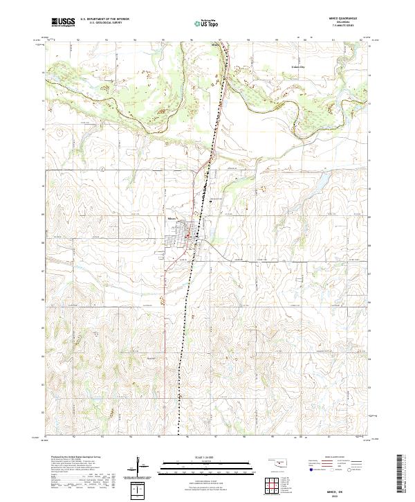 USGS Topographic Map – Minco