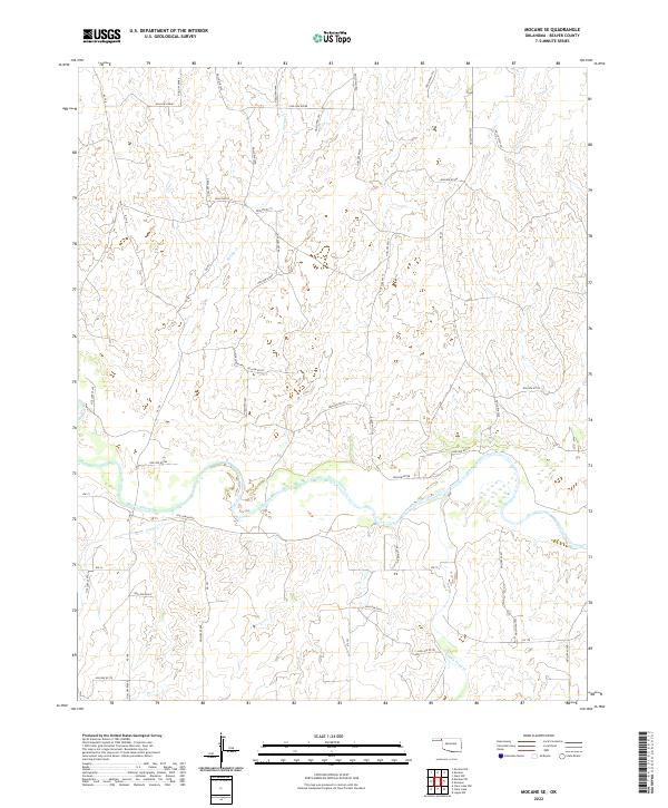 USGS Topographic Map – Mocane SE