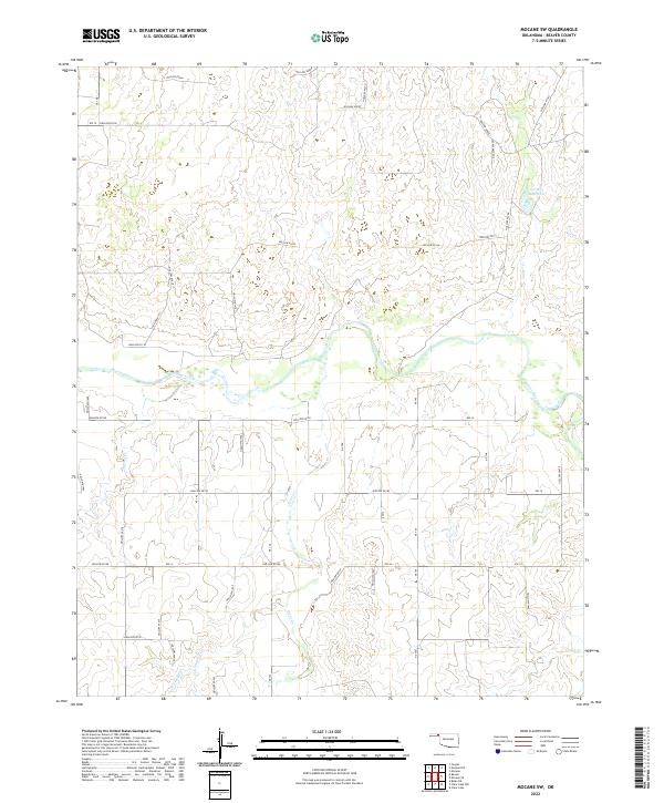 USGS Topographic Map – Mocane SW
