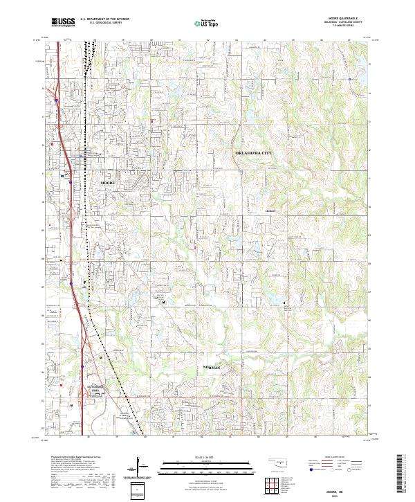 USGS Topographic Map – Moore