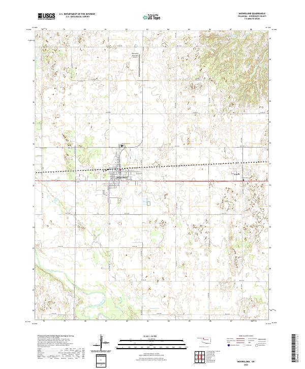 USGS Topographic Map – Mooreland