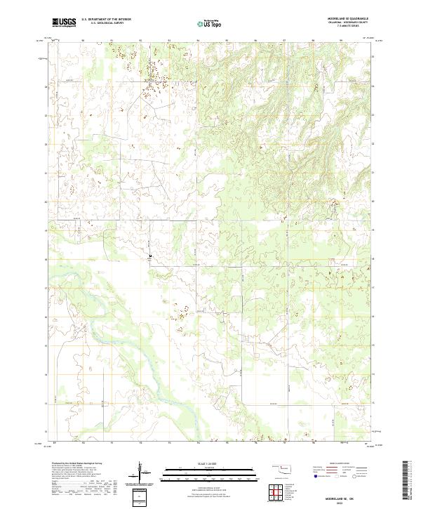 USGS Topographic Map – Mooreland SE
