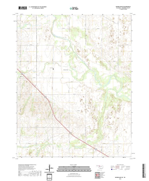 USGS Topographic Map – Mooreland SW