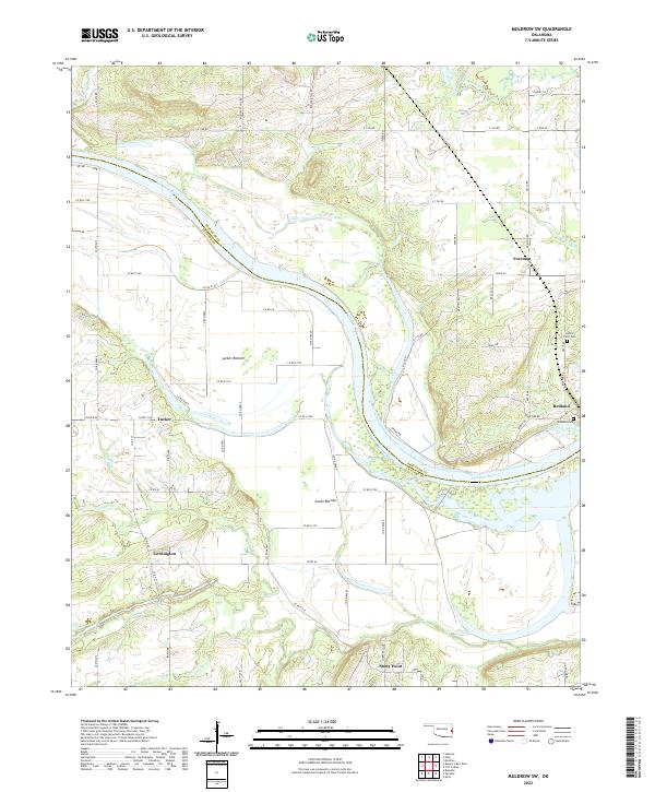 USGS Topographic Map – Muldrow SW