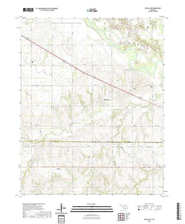 USGS Topographic Map – Mutual NE