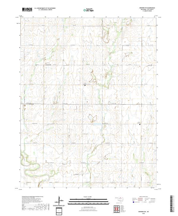 USGS Topographic Map – Newkirk SW
