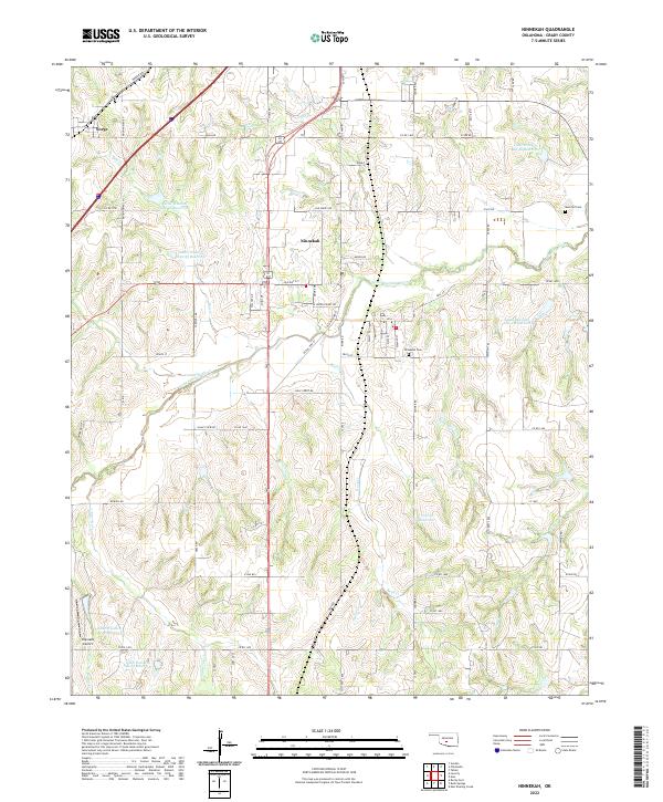 USGS Topographic Map – Ninnekah