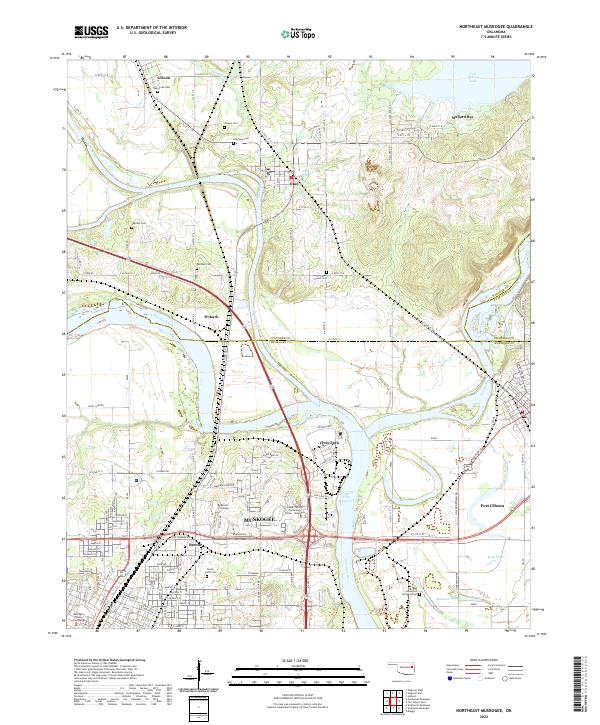 USGS Topographic Map – Northeast Muskogee