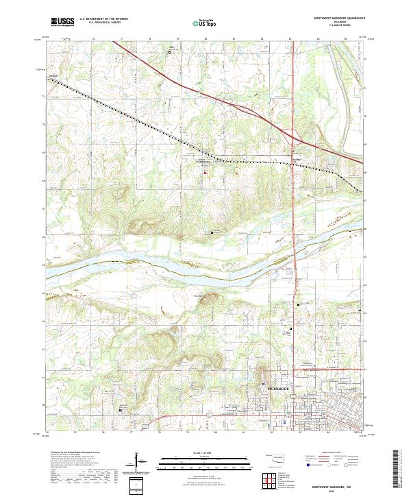 USGS Topographic Map – Northwest Muskogee