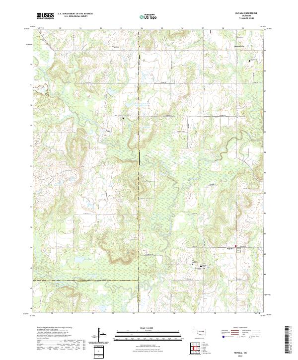 USGS Topographic Map – Nuyaka