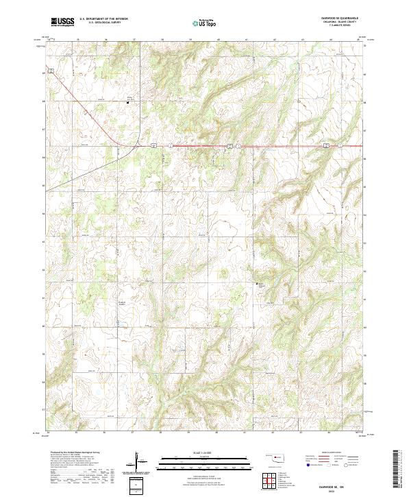 USGS Topographic Map – Oakwood SE