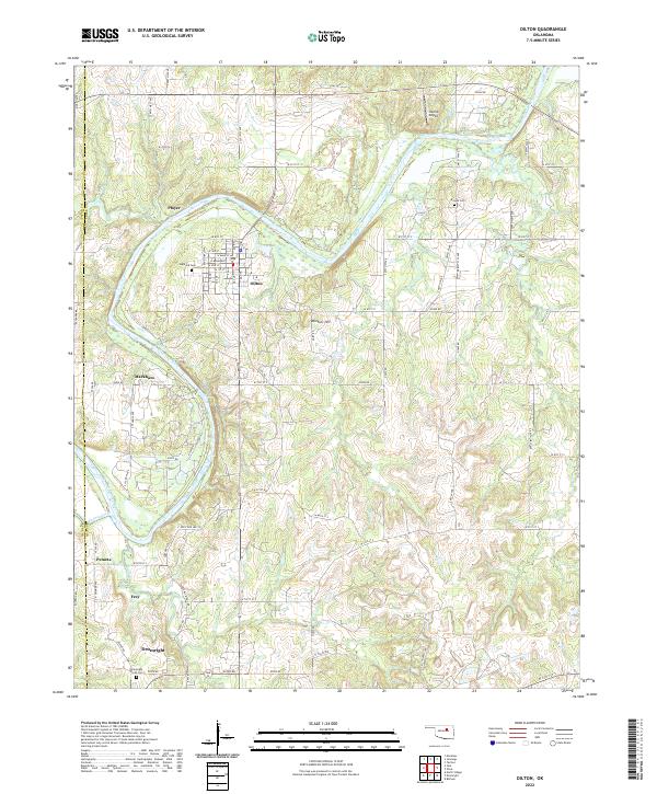USGS Topographic Map – Oilton