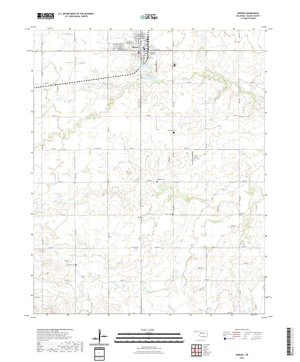 USGS Topographic Map – Okeene