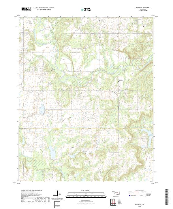 USGS Topographic Map – Okemah SE