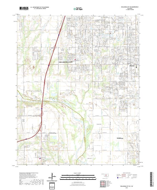 USGS Topographic Map – Oklahoma City SE