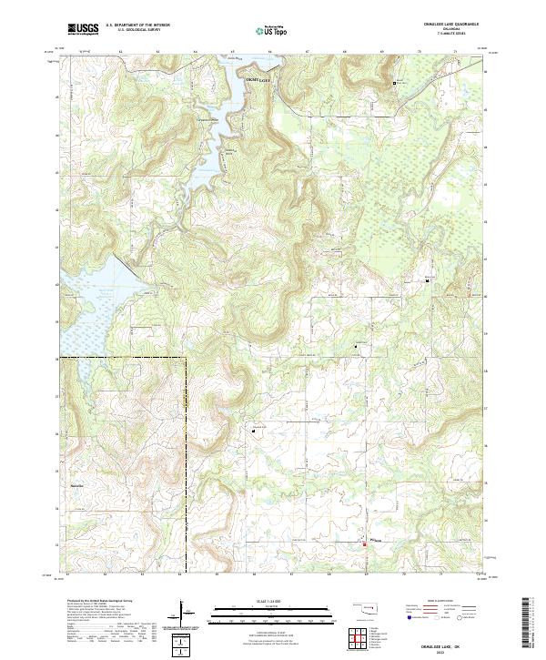 USGS Topographic Map – Okmulgee Lake