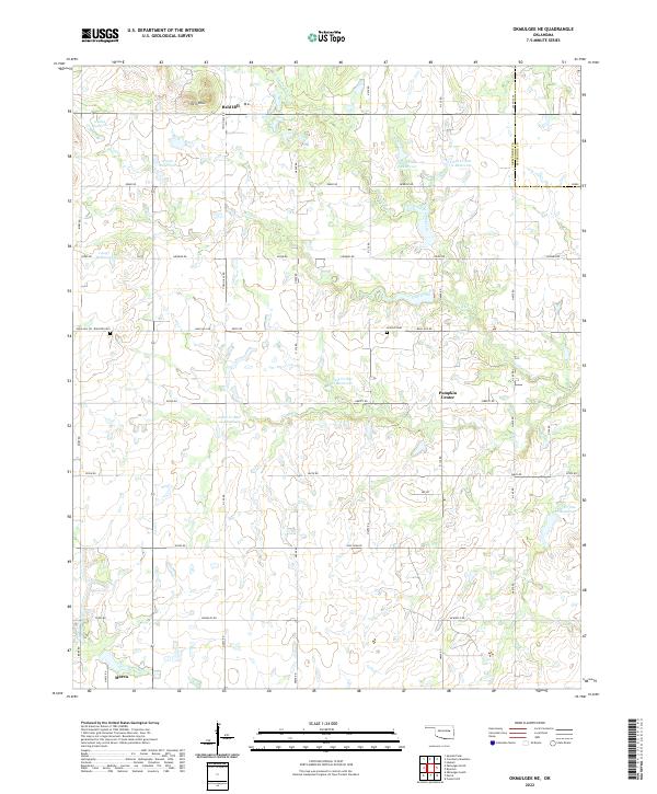 USGS Topographic Map – Okmulgee NE