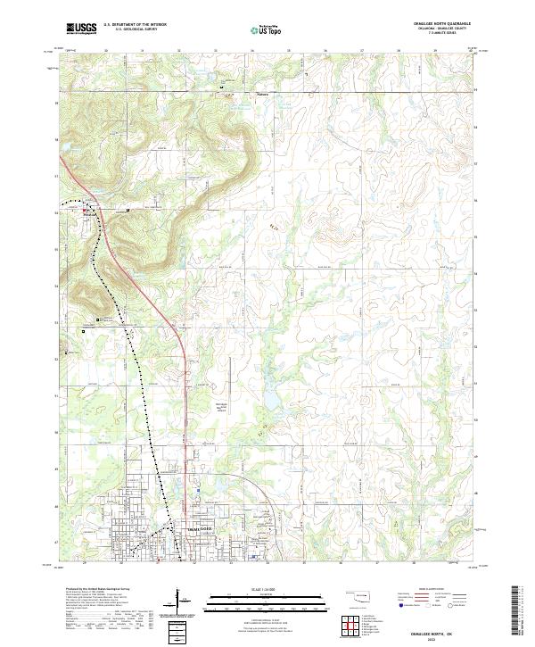 USGS Topographic Map – Okmulgee North