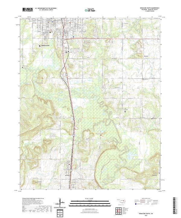 USGS Topographic Map – Okmulgee South