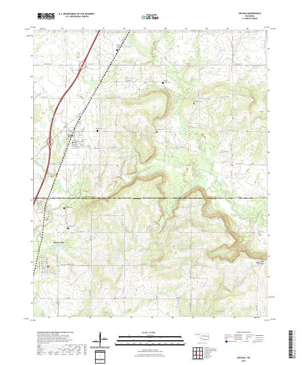 USGS Topographic Map – Oktaha