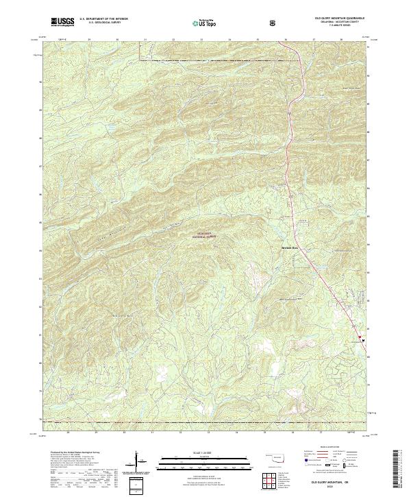 USGS Topographic Map – Old Glory Mountain