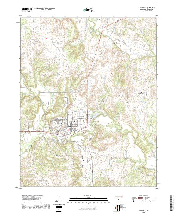USGS Topographic Map – Pawhuska