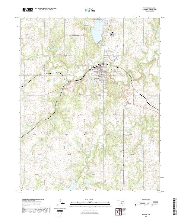 USGS Topographic Map – Pawnee