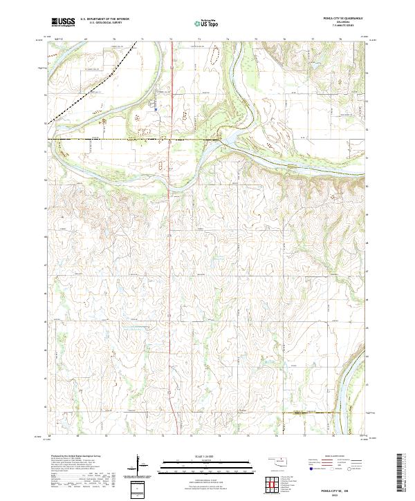 USGS Topographic Map – Ponca City SE