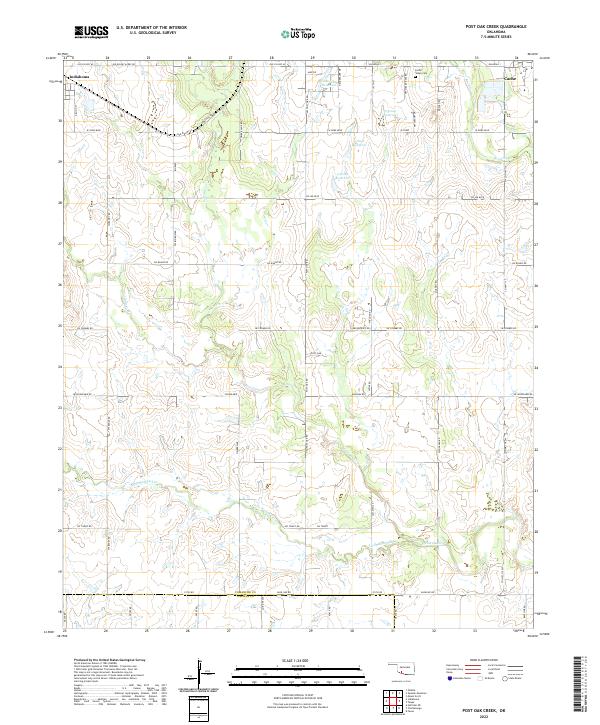 USGS Topographic Map – Post Oak Creek