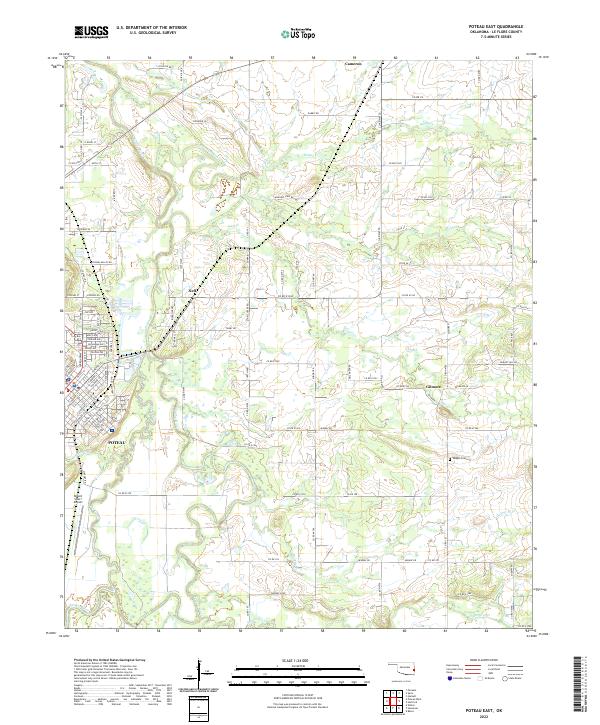USGS Topographic Map – Poteau East