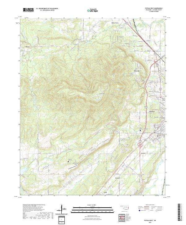 USGS Topographic Map – Poteau West