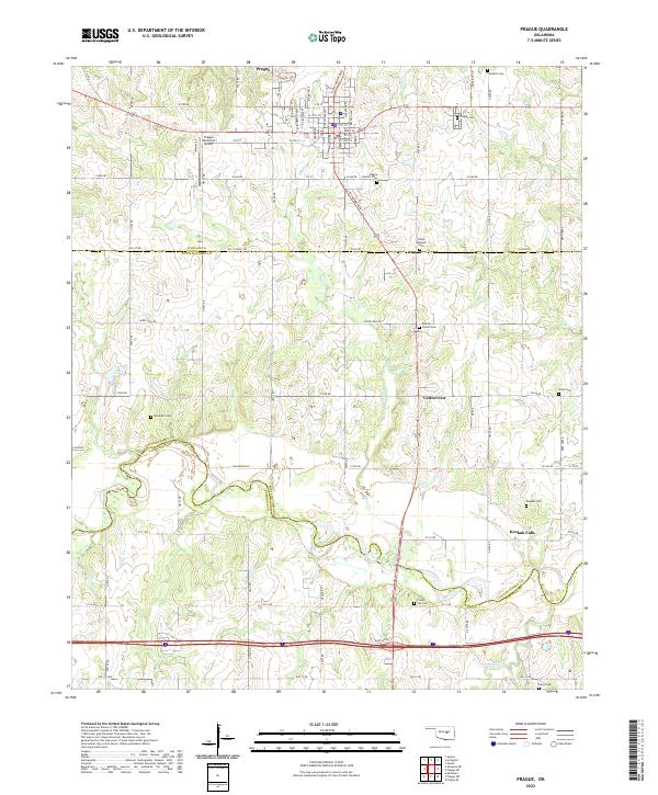 USGS Topographic Map – Prague