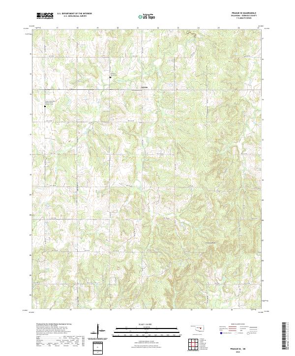 USGS Topographic Map – Prague SE