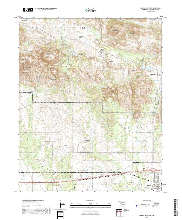 USGS Topographic Map – Quanah Mountain