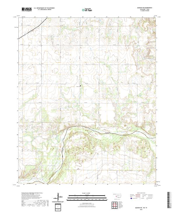 USGS Topographic Map – Quanah NE
