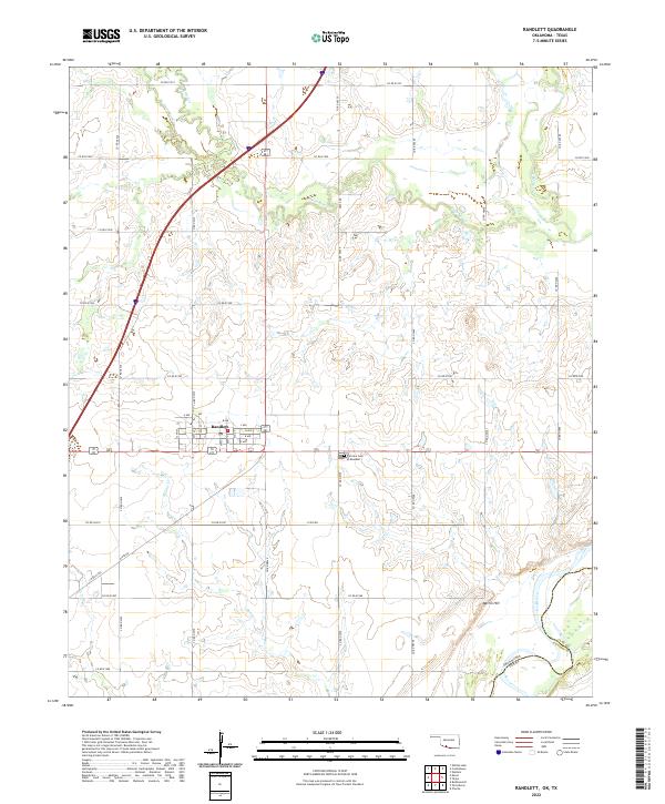 USGS Topographic Map – Randlett