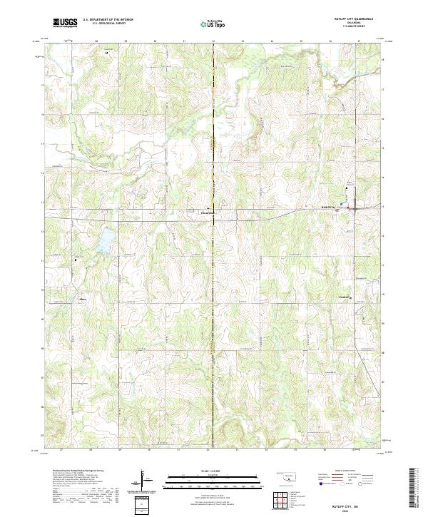 USGS Topographic Map – Ratliff City