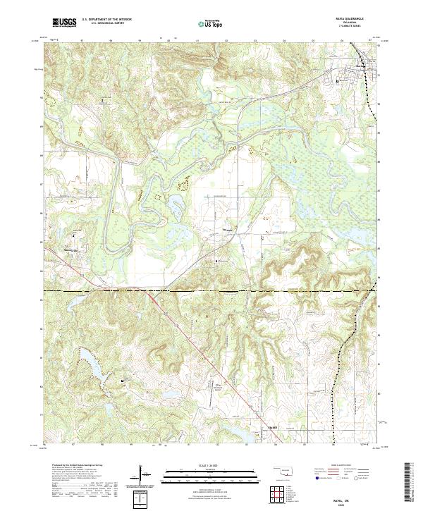 USGS Topographic Map – Ravia