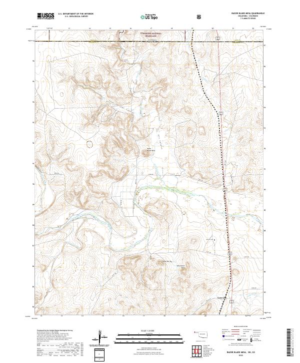 USGS Topographic Map – Razor Blade Mesa
