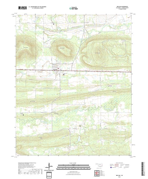 USGS Topographic Map – Red Oak